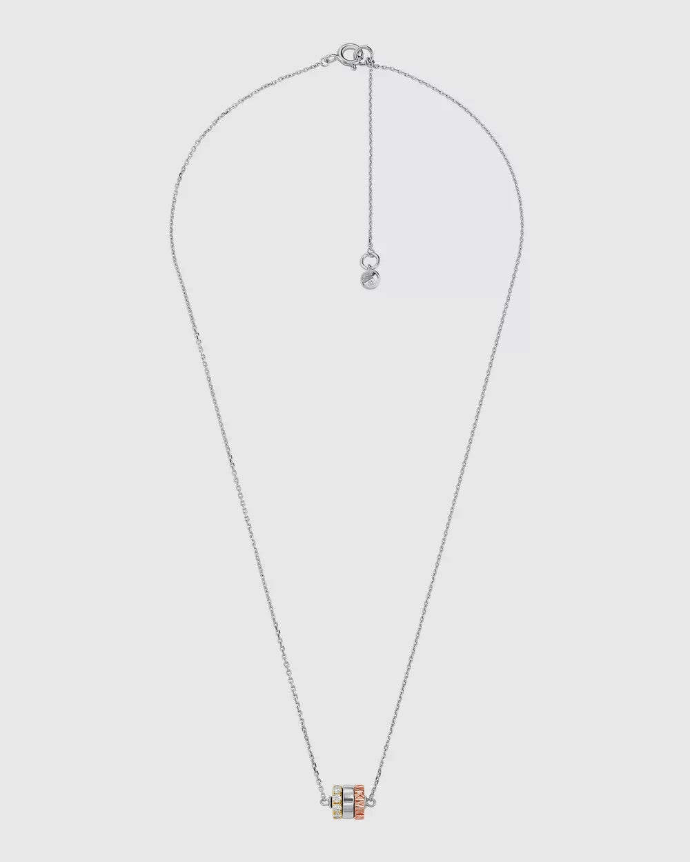 Michael Kors MK Sterling Silver Rondelle Design Necklace Genuine New RRP$265
