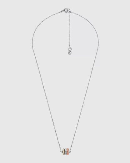 Michael Kors MK Sterling Silver Rondelle Design Necklace Genuine New RRP$265