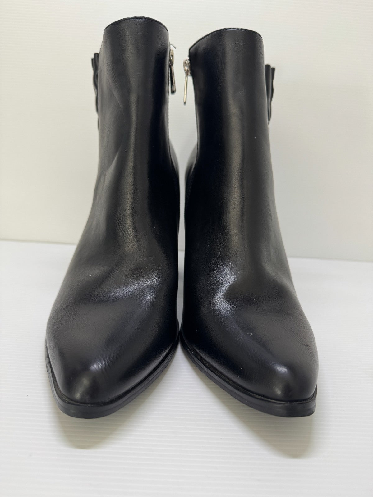 City Chic Joelle Ankle Boots Black EU 41 AS/US 10 - 8cm Block Heel 🖤 New 🖤