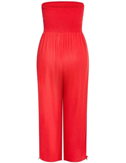 City Chic Ally Strapless Jumpsuit - Tiger Lilly -Plus size 26 New RRP $120