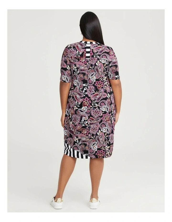 Taking Shape Natural Coco Dress in Paisley Print Plus Size 16 🖤RRP $130🖤