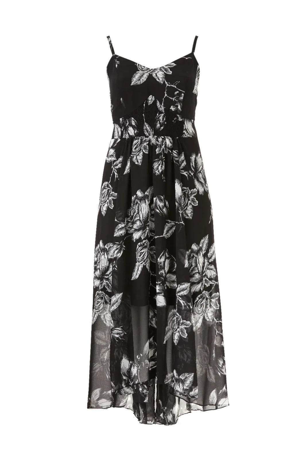 City Chic Mono Rose Maxi Dress Black/White Plus Size XL 22 New RRP $159