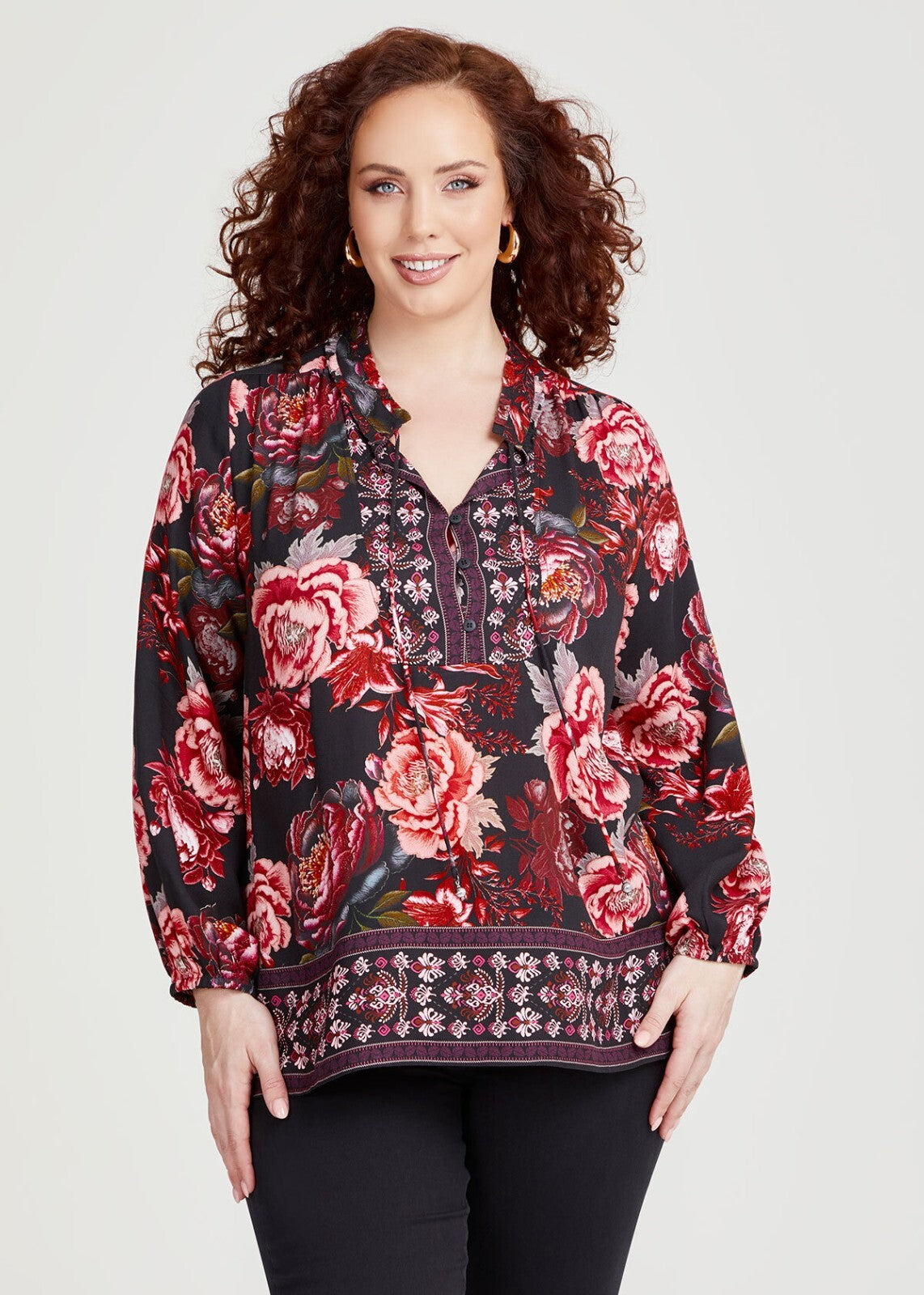 TS Taking Shape Natural Blush Floral Top Plus Size 22 Stunning New RRP $140