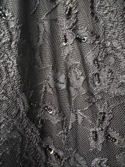 🖤Grace Hill Black Lace Dress Size 20 Sequin Detail 3/4 Sleeve Fully Lined🖤New