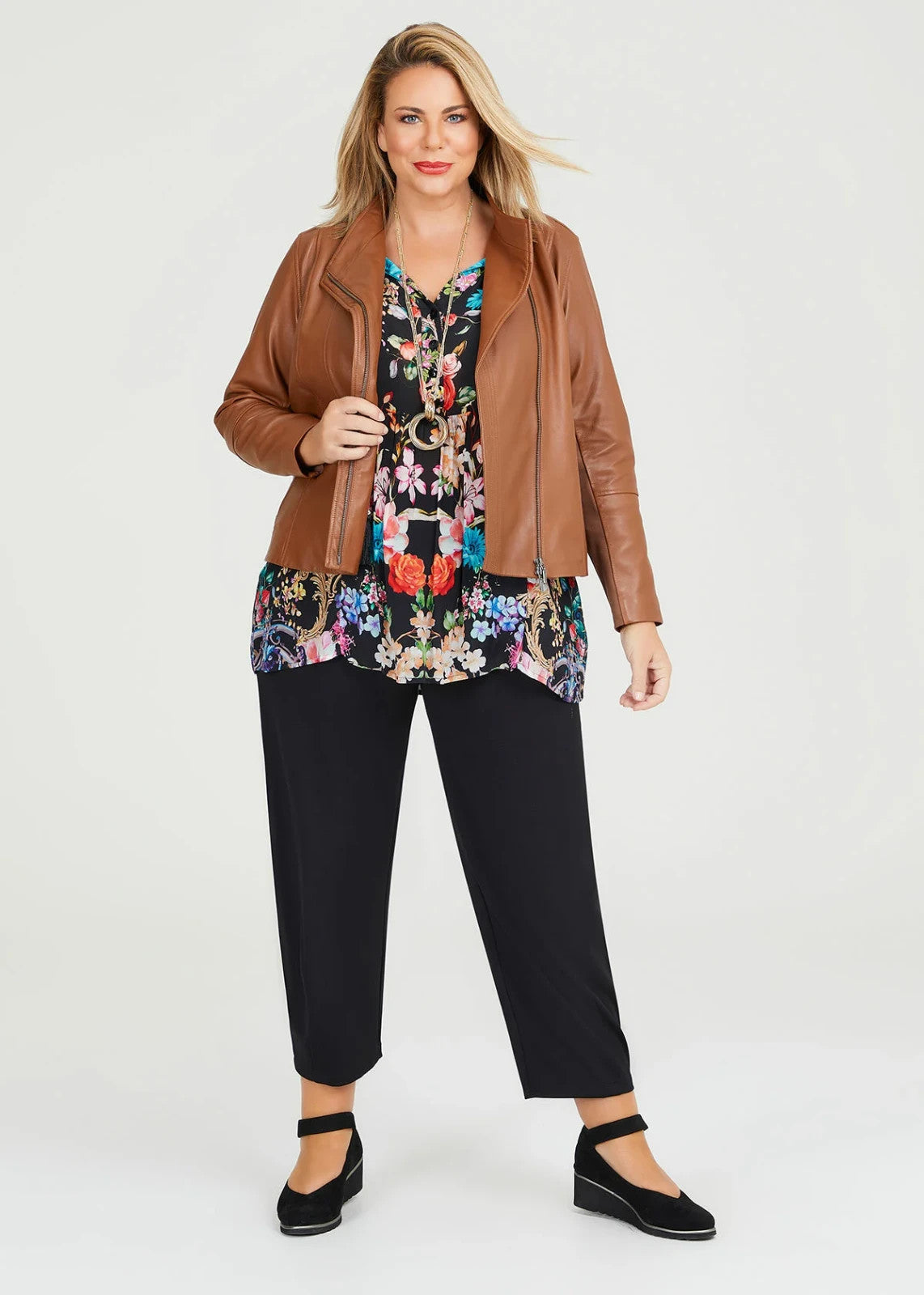 Taking Shape Natural Desert Bloom Tunic in Print Plus Size 14 BNWT