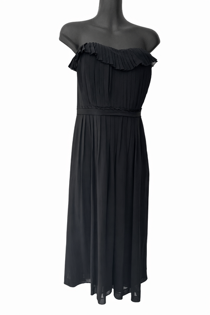 Country Road Black Pure Silk Strapless Cocktail Dress – Size 14 – 🖤 Elegant 🖤