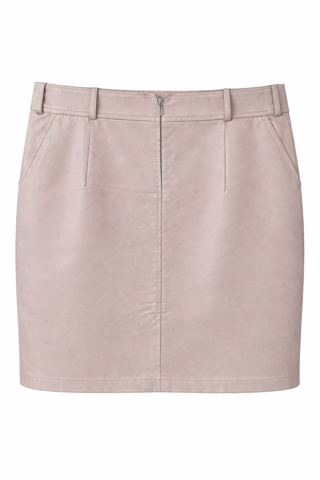 City Chic Skirt Plus Size XL 22 Tan Faux Leather Button Front Fully Lined As New