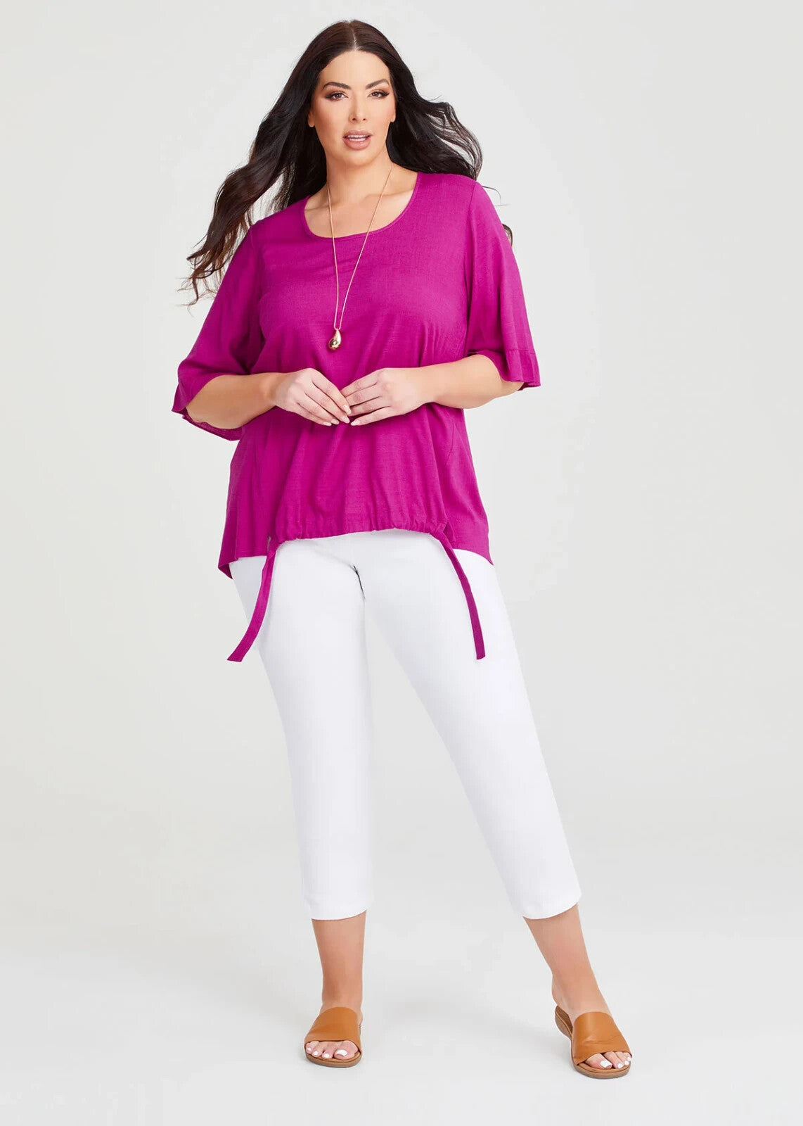 Taking Shape Natural Charelle Luxe DARK ORCHID Top Size 18 Plus BNWT RRP $110