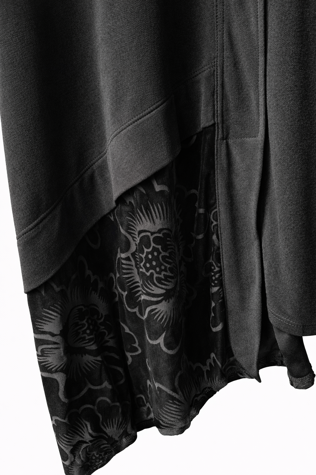 🖤 Taking Shape Black Velvet Panel Tunic Top Plus Size M 18-20 Asymmetric Hem 🖤