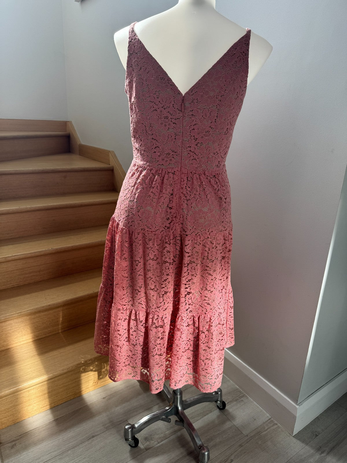City Chic Sweet Kiss Dress pink lace overlay Lined Plus Size 14 RRP $140 As New