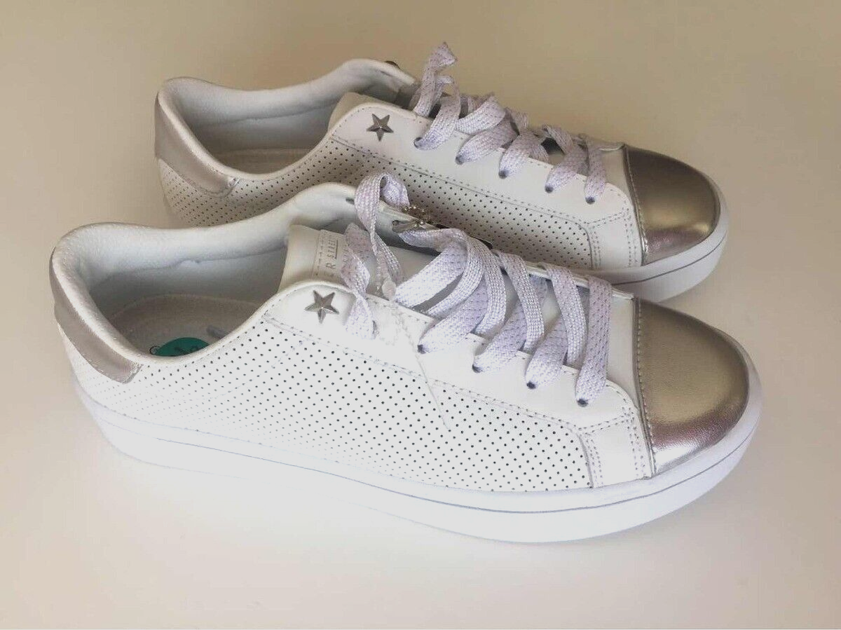 Skechers Hi-Lite - Silver/White Leather Sneaker