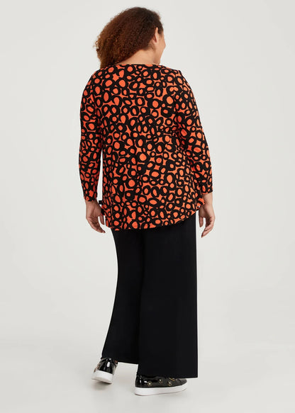 🍊 Taking Shape “Natural Orange Fizz” Top Plus Size 30 | Stretch Viscose As New