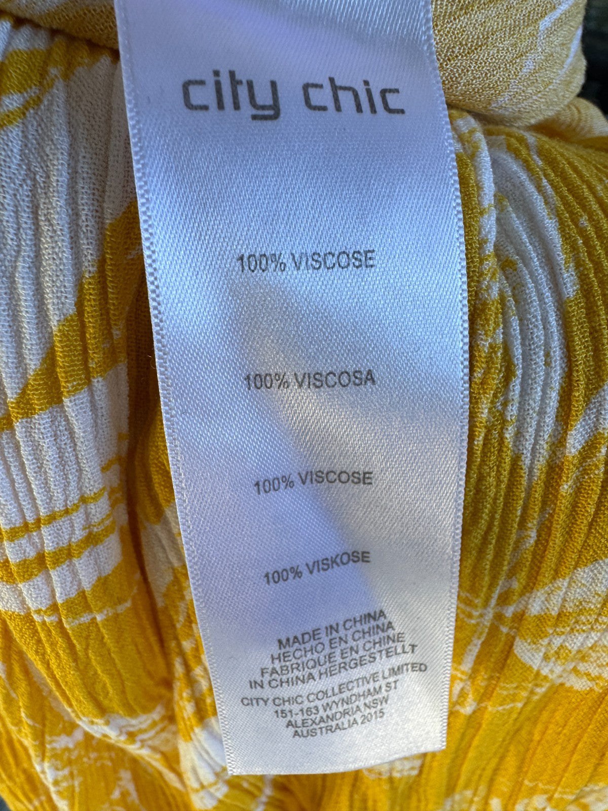 City Chic Smocked Print Jumpsuit Yellow & White Plus Size 20 (L) 🌟 RRP $140 🌟