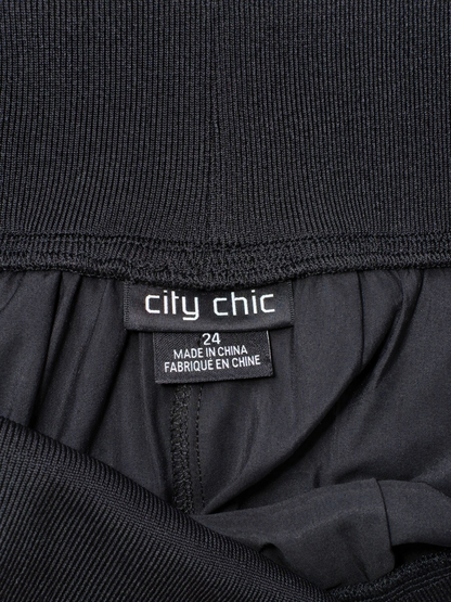 City Chic Kenia Cargo Pant – Black | Plus Size 24 | Elevated Essentials RRP $120