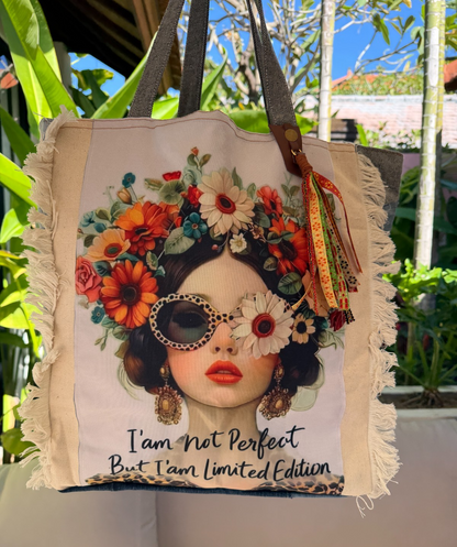 ⭐ Upcycled Denim Tote Bag -"Perfectly Imperfect" – Handmade Eco-Friendly NEW ⭐