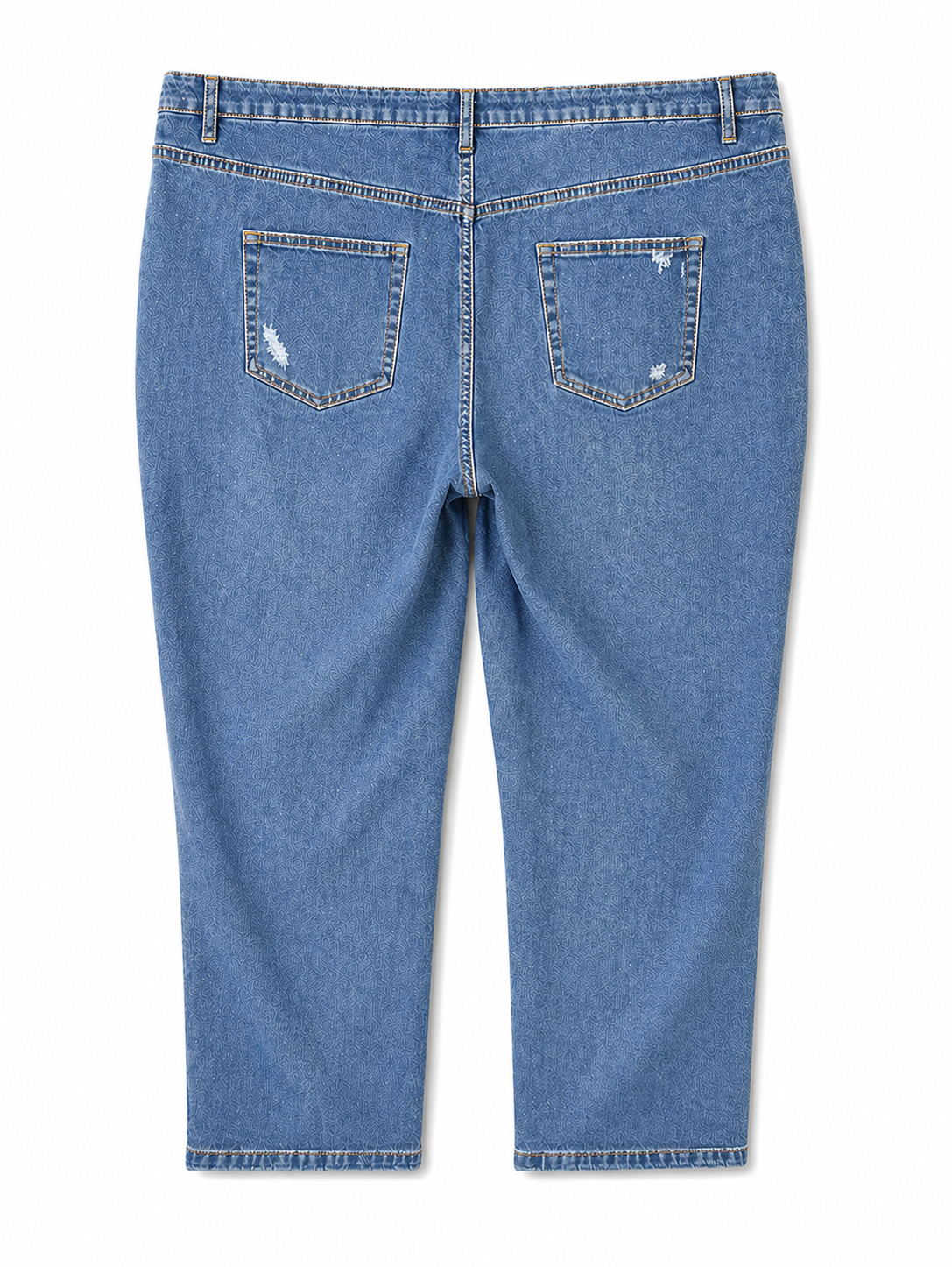 💙BeMe 7/8 Length  Distressed Jeans Plus Size 28 Stretch Dark Wash💙New with Tag