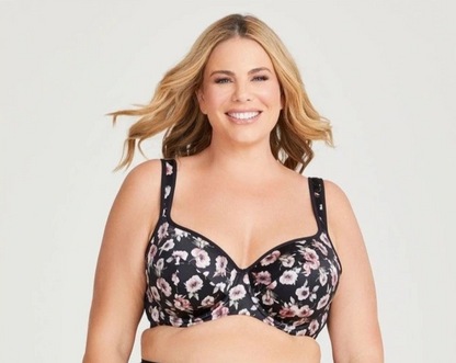 TS Taking Shape Satin Contour T-shirt Bra in Rose Print Floral Stunning  16D New