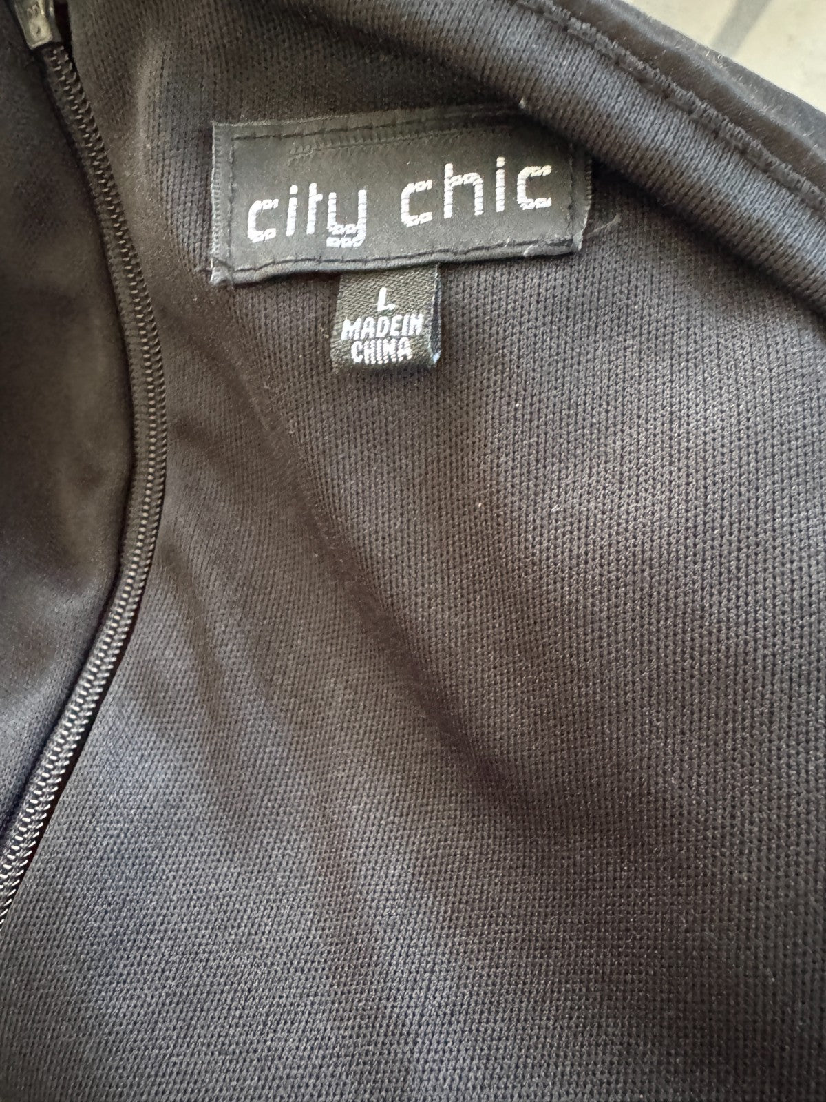 City Chic Black Strapless Black and Grey Cocktail Dress – Lined Plus Size L 20