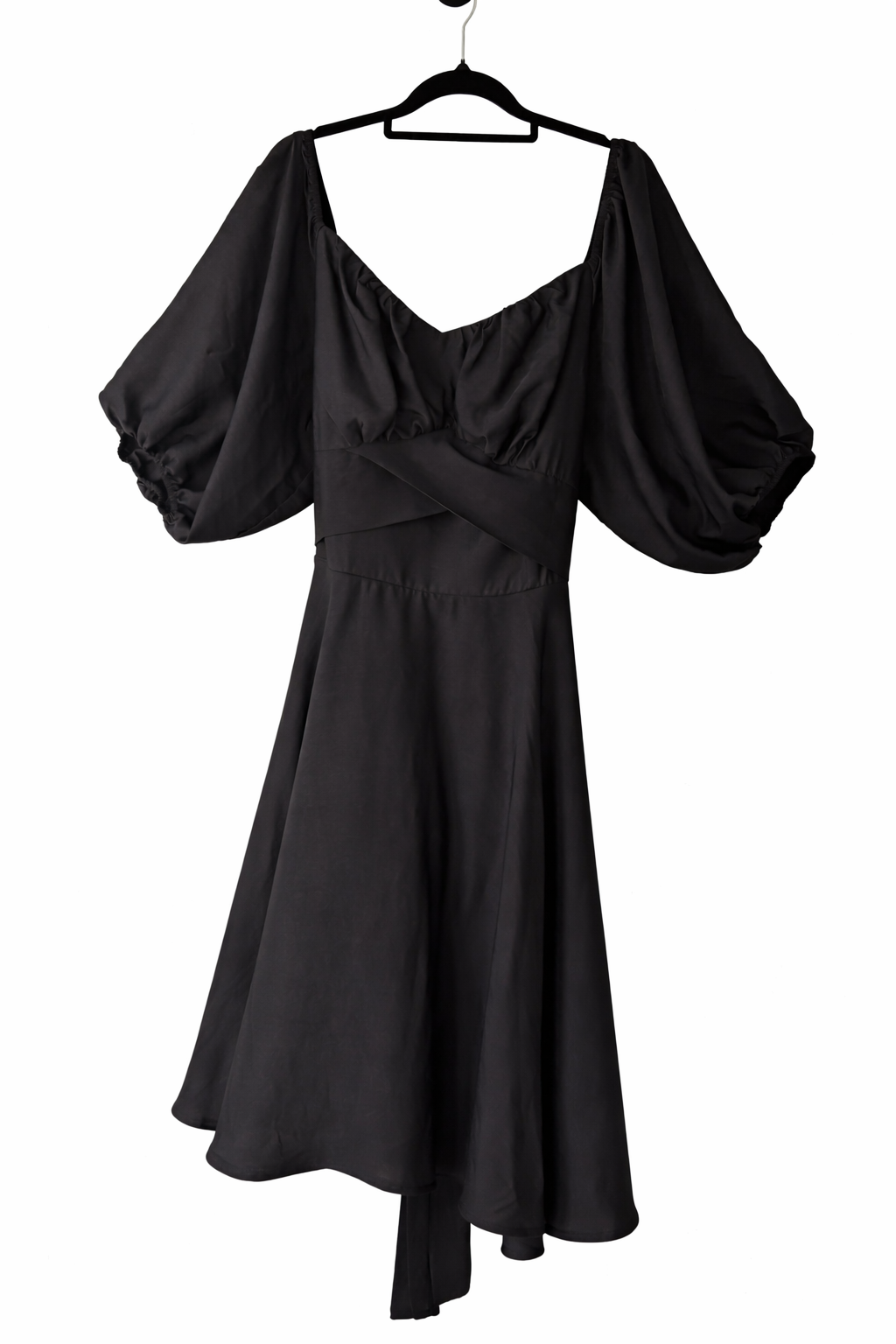 🖤 City Chic Black Off Shoulder Dress | Plus Size L (20) | Puff Sleeve | Elegant