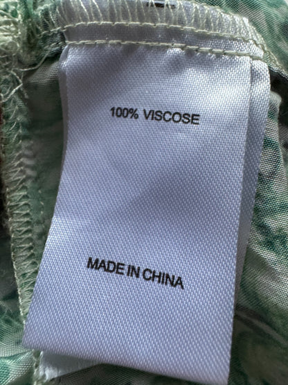 Taking Shape Sparkle Tile Tunic Dress Plus Size 12 Green Viscose Tiered Boho
