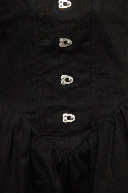 DANGERFIELD CARPE DIEM BLACK COTTON GOTH PUNK EMO CORSET DRESS *NEW* 20 RRP $108
