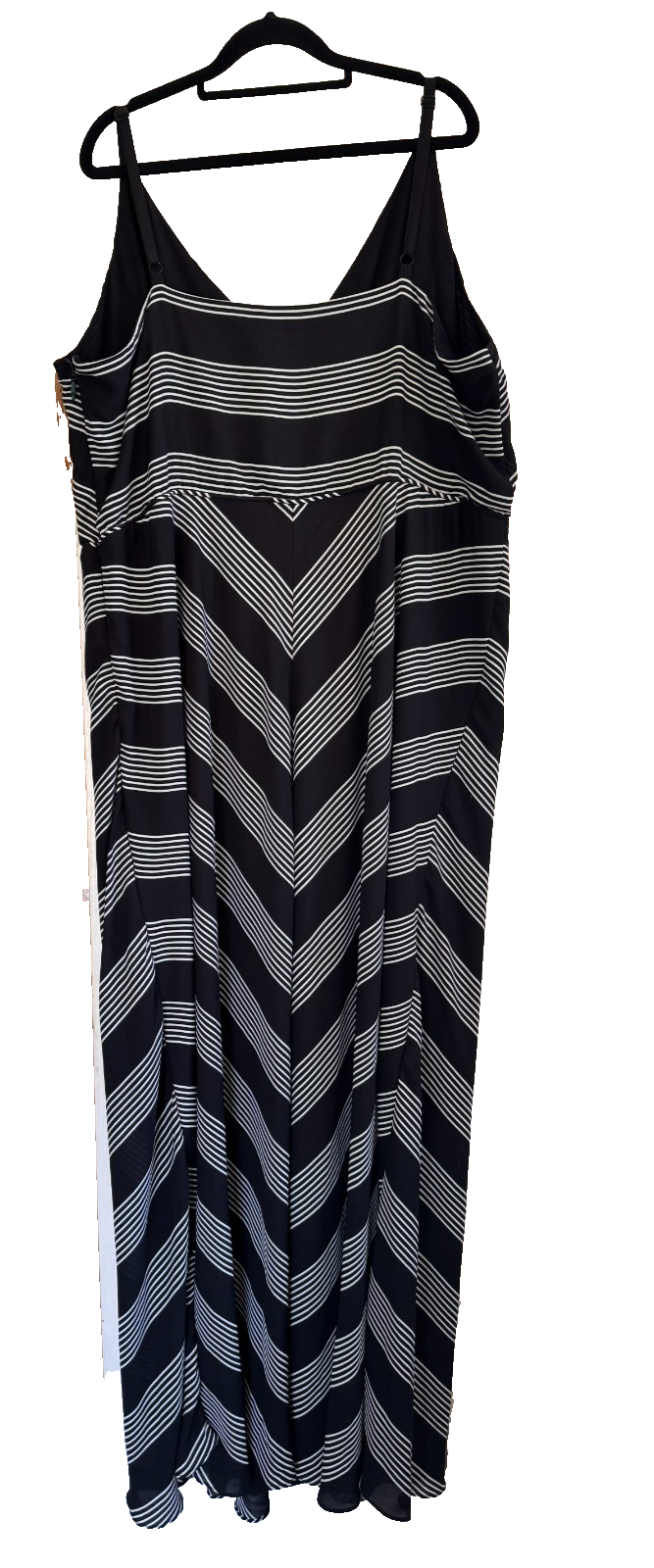 City Chic Stripe Maxi Dress Black/White Plus Size XL 22 New RRP $159 as New