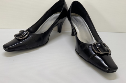 Sandler Black Black Leather Shoes Pumps Size 10.5 B Aus 39 Eu As New