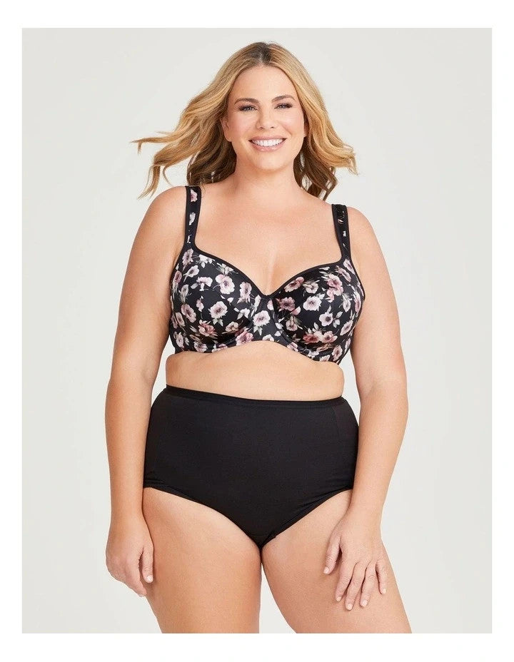 TS Taking Shape Satin Contour T-shirt Bra in Rose Print Floral Stunning  16D New