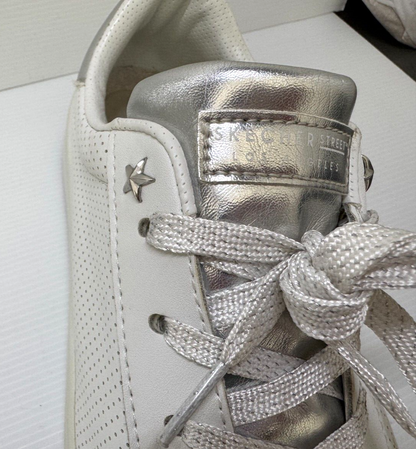 Skechers Hi-Lite - Silver/White Leather Sneaker