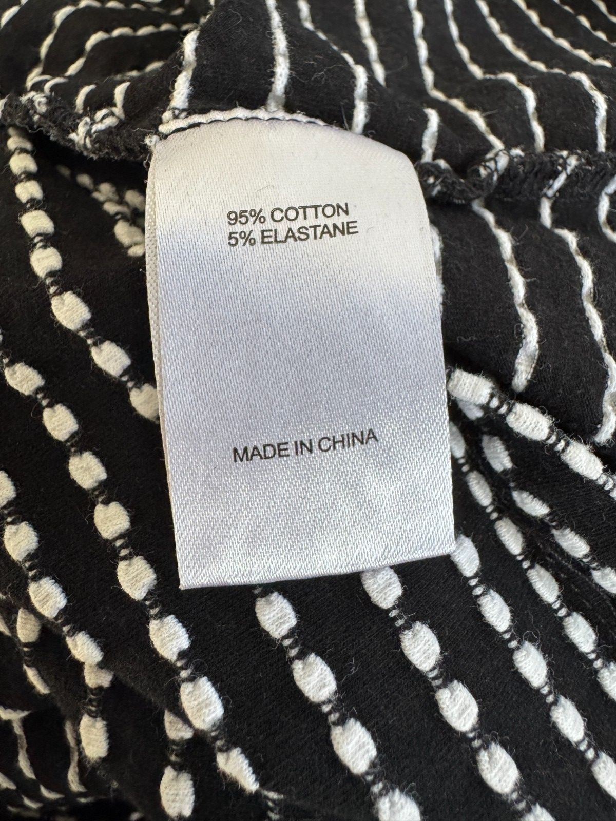 Taking Shape Plus Size 16 Black & White Cotton Top Relaxed Fit 3/4 Sleeve As New