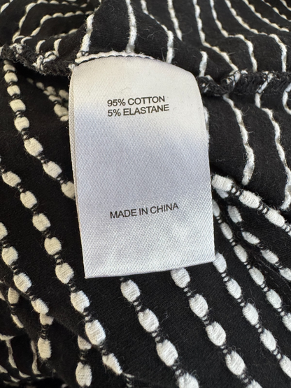 Taking Shape Plus Size 16 Black & White Cotton Top Relaxed Fit 3/4 Sleeve As New