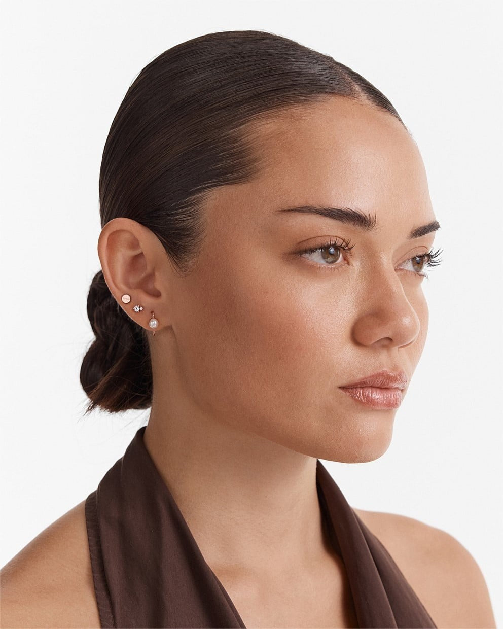 MIMCO Fond Earring Set RoseGold 14K Plated CZ Pearl 3 Pack NEW Dust Bag RRP $150