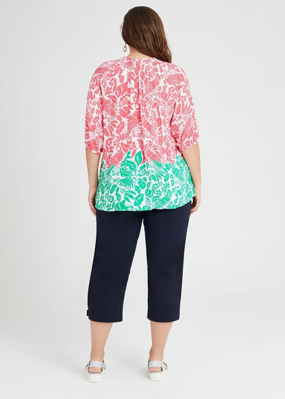 Taking Shape Top Plus Size 14 Natural Paradise Mix style NWT RRP $119