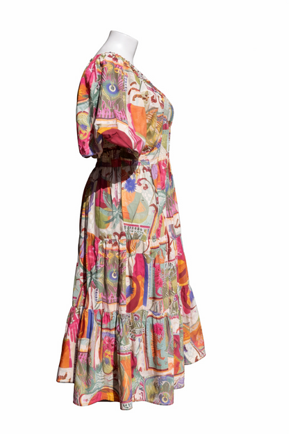 City Chic Simona Print Cotton Dress Size 20 L As New Stunning  ⭐RRP $160 ⭐