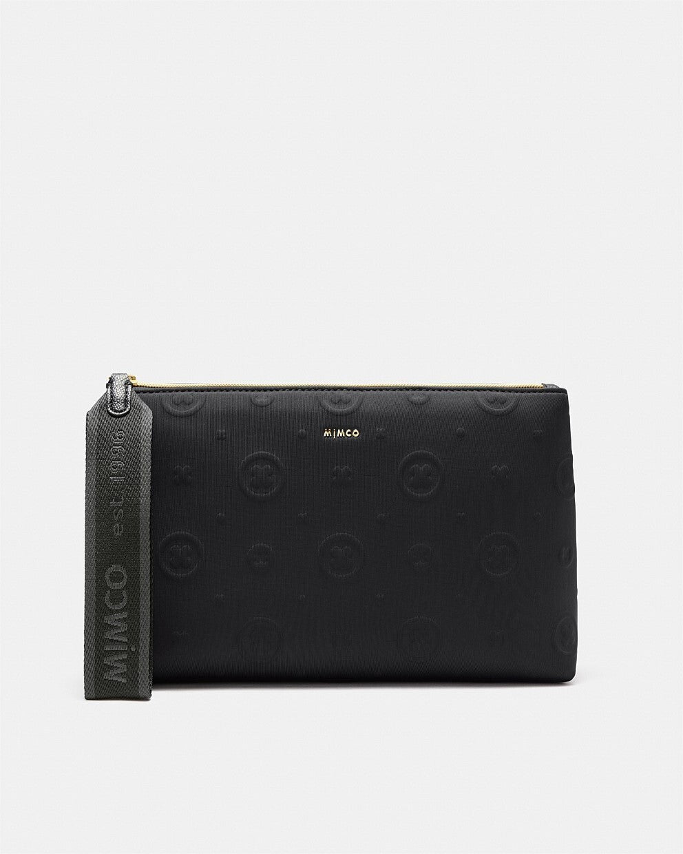 Mimco Flashback Neoprene Pouch Black with Wrist Strap Genuine New ❤️RRP $99.95❤️