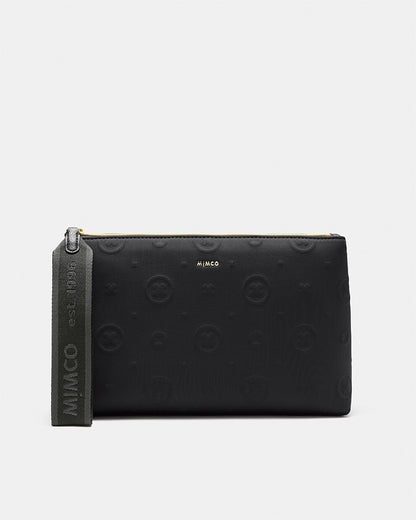 Mimco Flashback Neoprene Pouch Black with Wrist Strap Genuine New ❤️RRP $99.95❤️