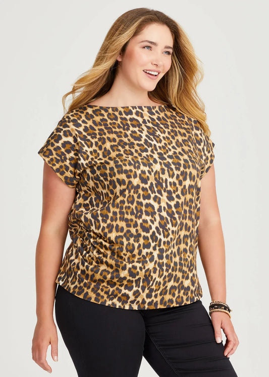 Taking Shape Virtuelle Cotton Drape Waist Top New with Tags RRP $90 Plus Size 26