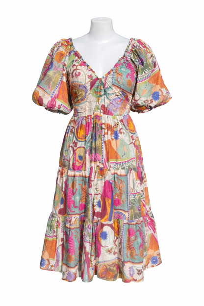 City Chic Simona Print Cotton Dress Size 20 L As New Stunning  ⭐RRP $160 ⭐
