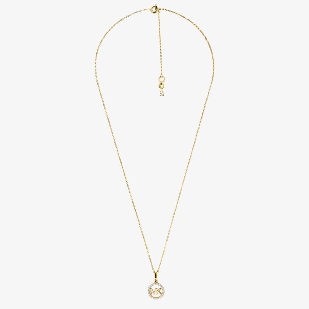 Michael Kors MK Gold Plated Silver & Zirconia Necklace New RRP $295 Genuine
