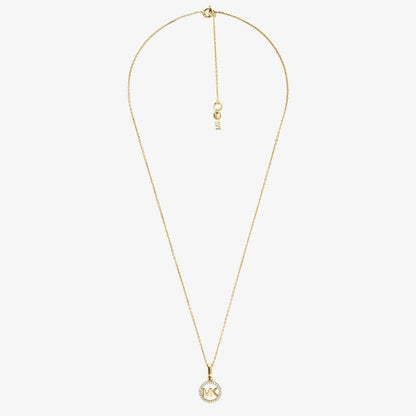 Michael Kors MK Gold Plated Silver & Zirconia Necklace New RRP $295 Genuine