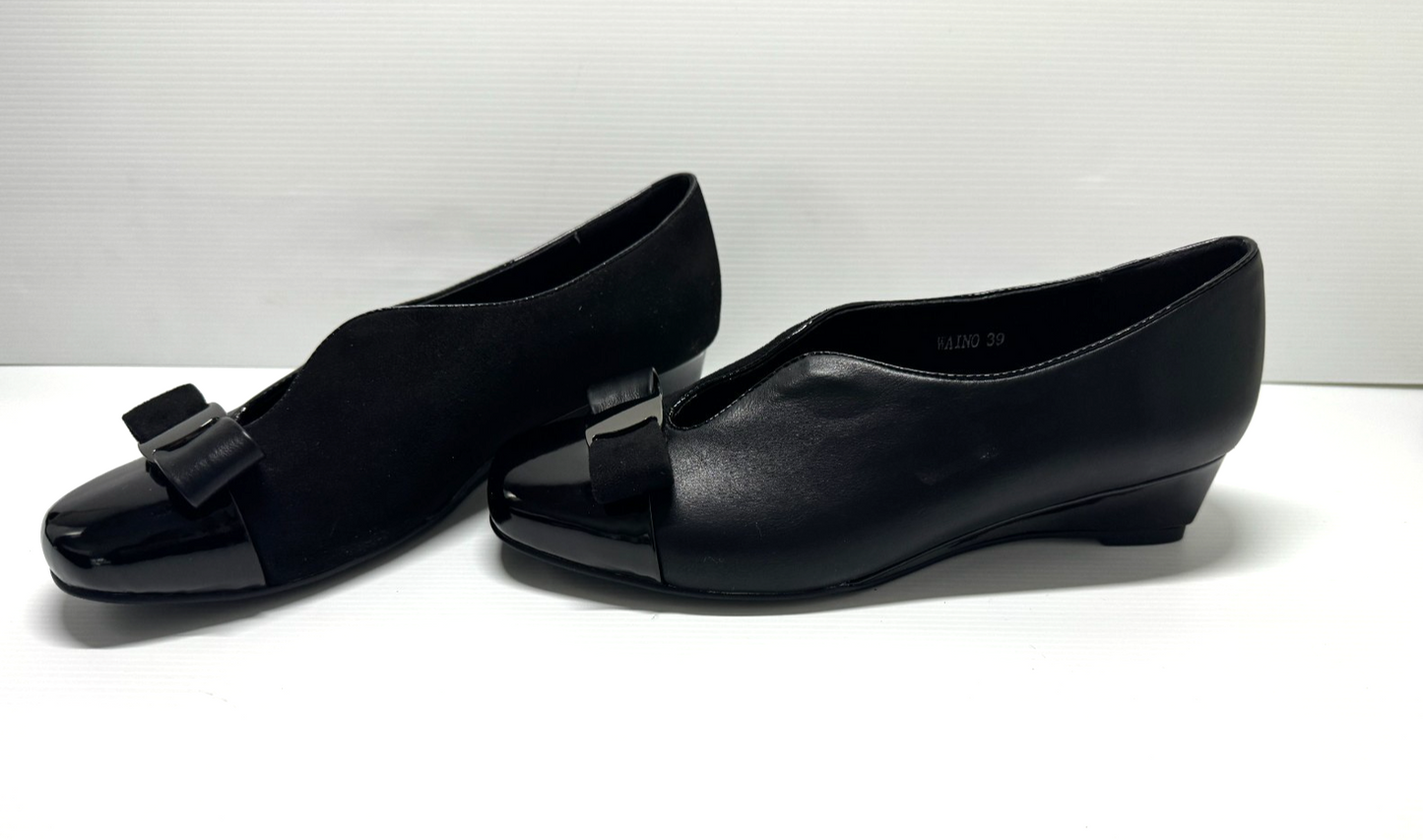 I Love Billy Black  loafers Slip On Shoes Bow detail quirky size  39(8.5) unique