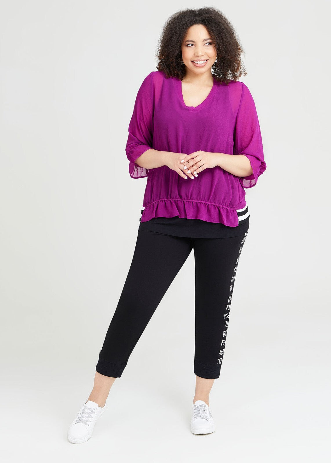 Taking Shape Chiffon Bron Ruffle Top Plus Size 14 New With Tag RRP $149.95