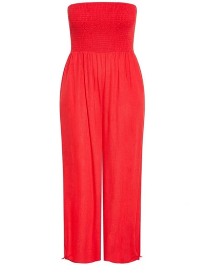 City Chic Ally Strapless Jumpsuit - Tiger Lilly -Plus size 26 New RRP $120