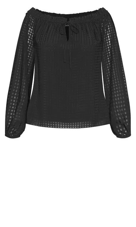 City Chic Ladies Klara Long Sleeve Top Plus Size 16 New with Tag RRP $120
