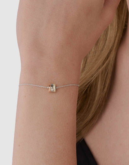 Michael Kors MK Multicolour Rondelle Design Silver Bracelet Genuine New RRP$265