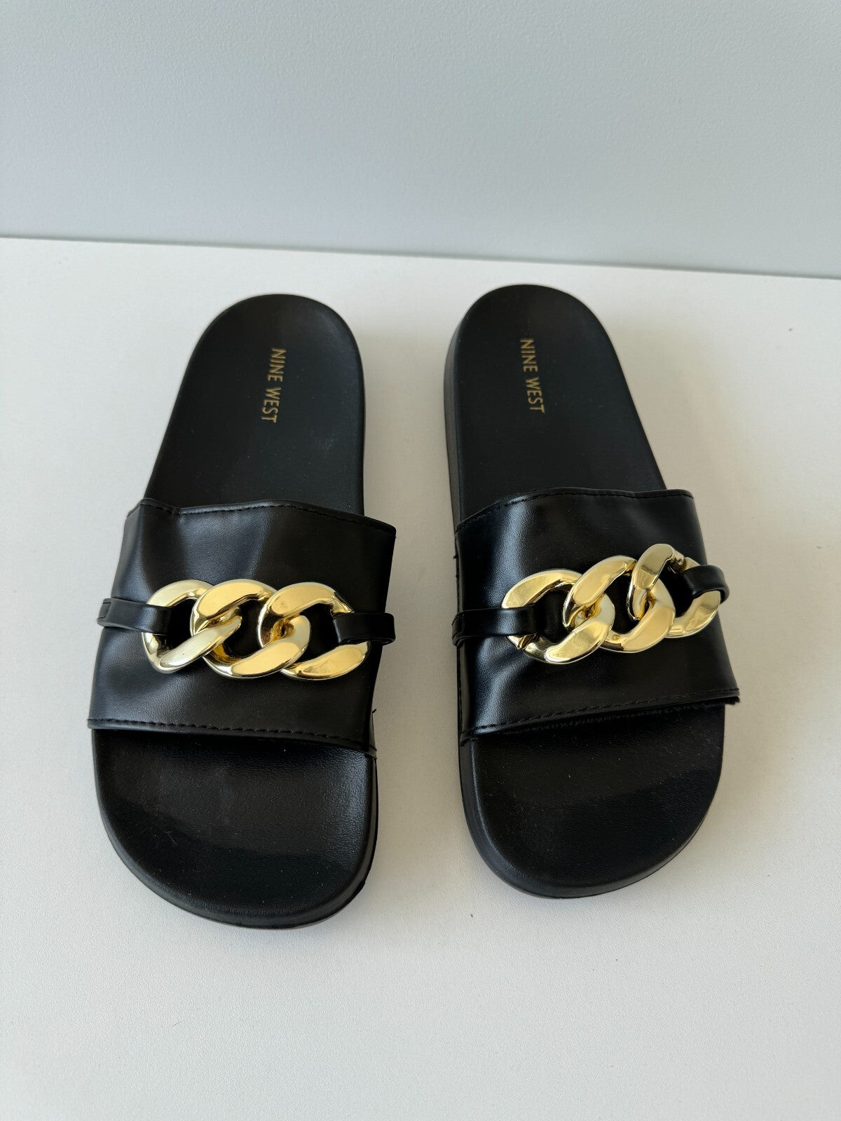 Nine West Women's Slinks Flat Slide Sandals US10 RRP $79.95