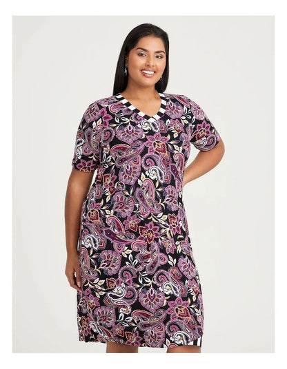 Taking Shape Natural Coco Dress in Paisley Print Plus Size 16 🖤RRP $130🖤