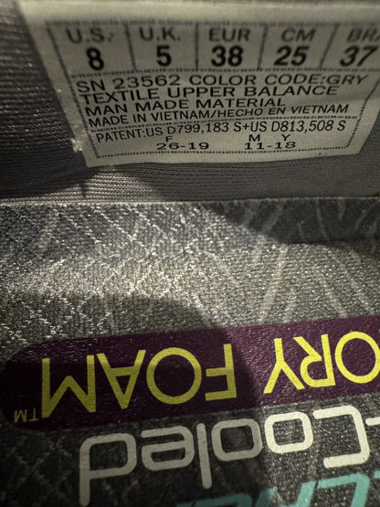 Skechers Women's Microburst Knot Concerned Grey Comfort Slip on Size 8 New