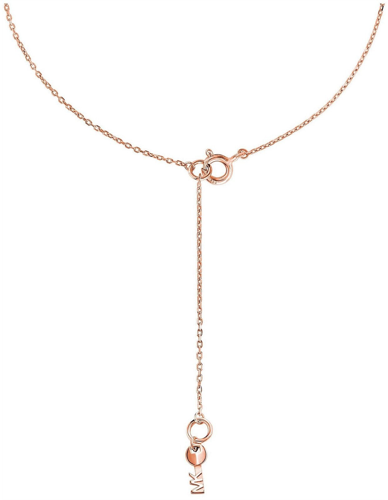 Michael Kors MK Rose Gold Plated Silver & Zirconia Necklace New RRP $295 Genuine