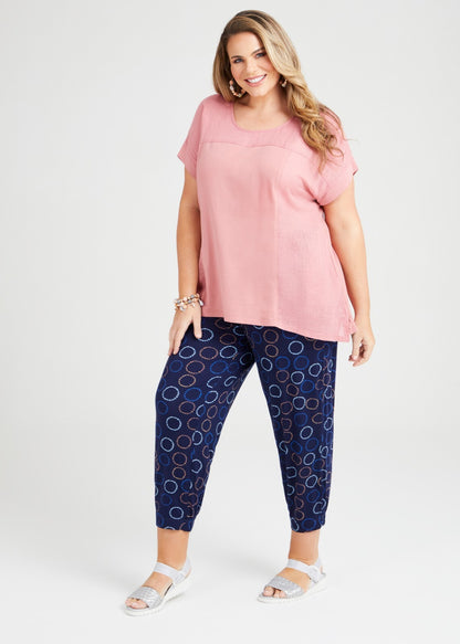Taking Shape Cotton Breezy Days Panel Top  Plus Size 14 RRP $130 New
